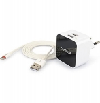 Комплект для сетевой зарядки Capdase Dual USB Power Adapter & Cable Cube K2 Lightning