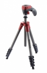 Штатив Manfrotto MKCOMPACTACN-RD Compact Action + голова (красный)